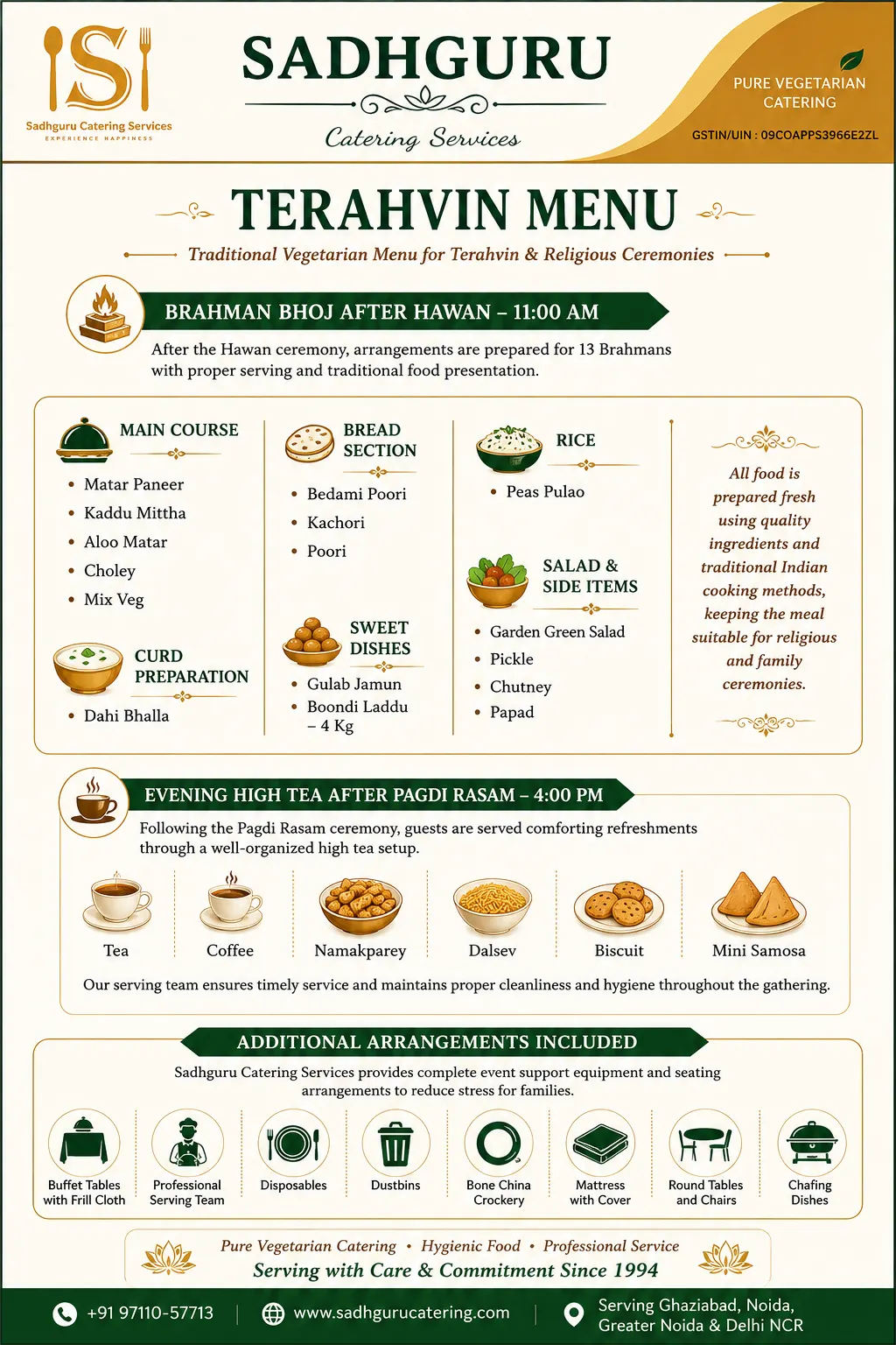 terahvin menu by sadhguru catering services